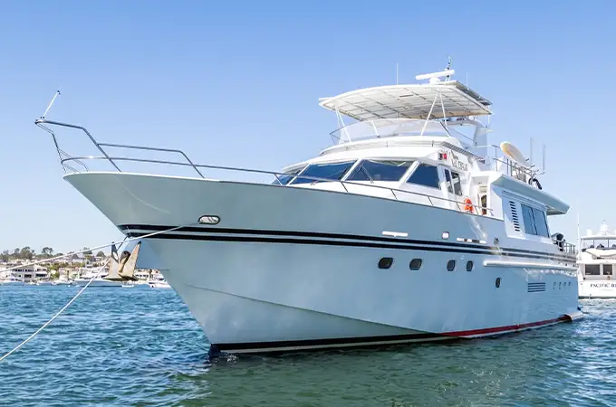 Outdoor stern breakfast and lunch table