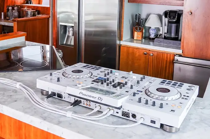 DJ and stereo system yacht entertainment