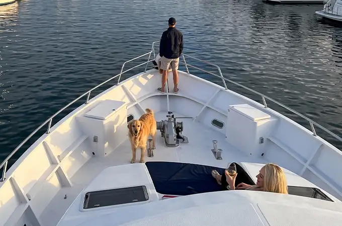 Sun deck hover image aboard yacht