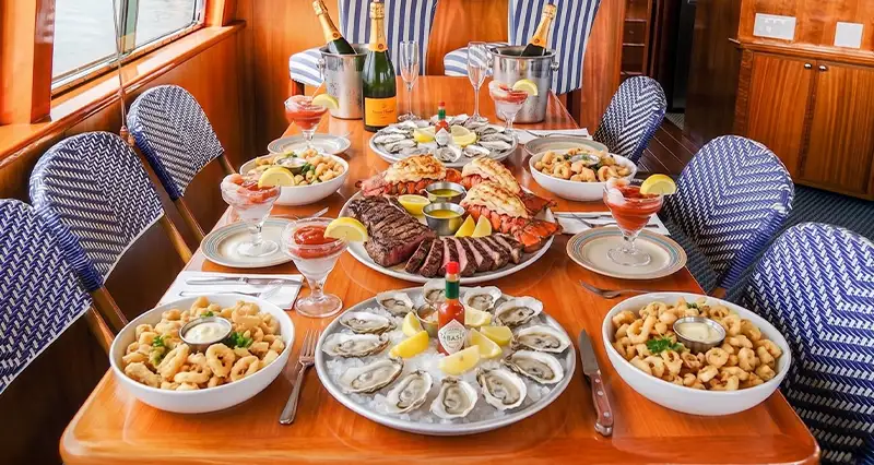 Chef dining yacht charter Newport Beach