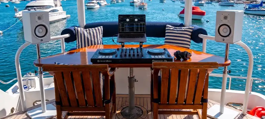 Yacht sound system and DJ Newport Beach