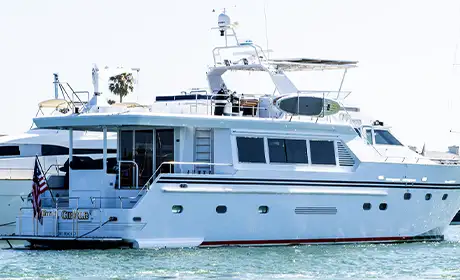 Full Circle Yacht exterior and stern on the water